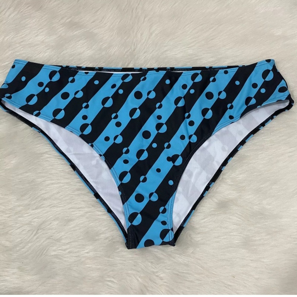 Rosegal Polka Dot Striped Bikini Bottom 5X Sz 24